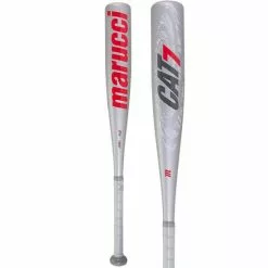Clearance – Marucci CAT 7 Silver (-10) Junior Big Barrel Baseball Bat: MJBBC72S