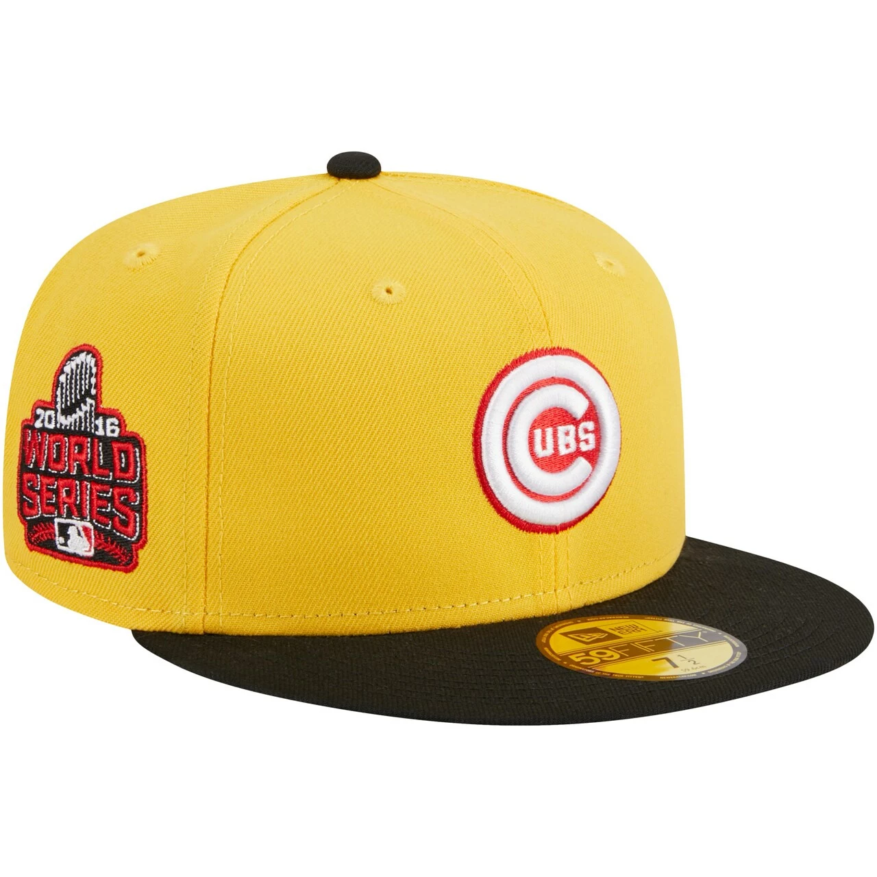 Men's Chicago Cubs New Era Yellow/Black Grilled 59FIFTY Fitted Hat