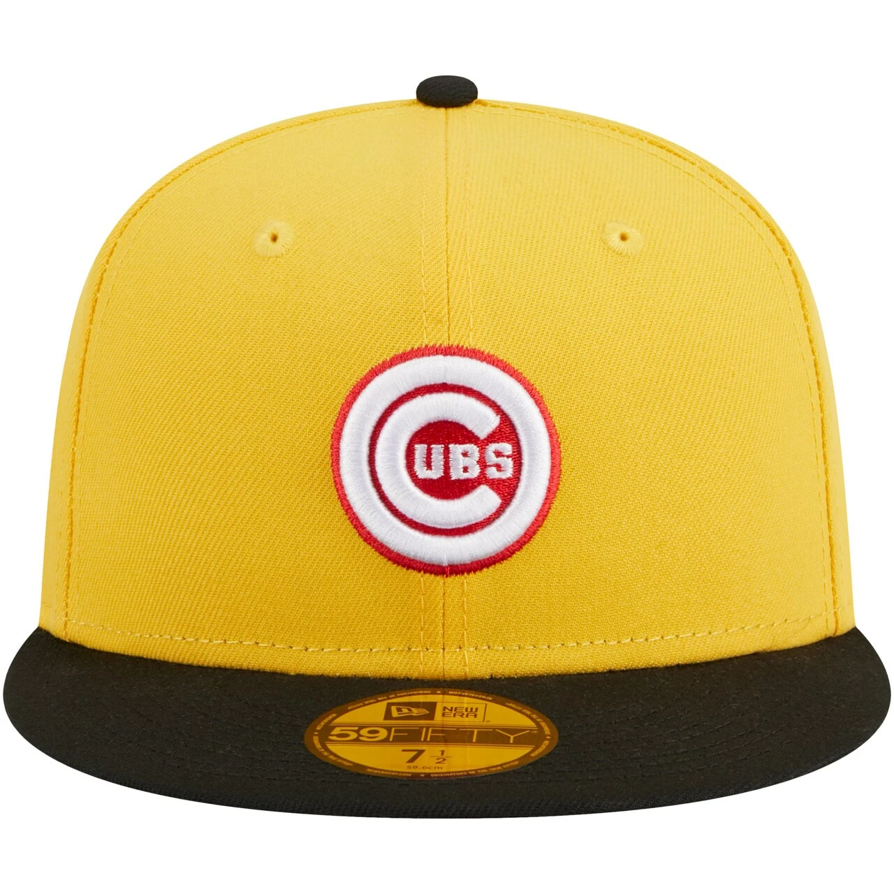 Men's Chicago Cubs New Era Yellow/Black Grilled 59FIFTY Fitted Hat - Image 2