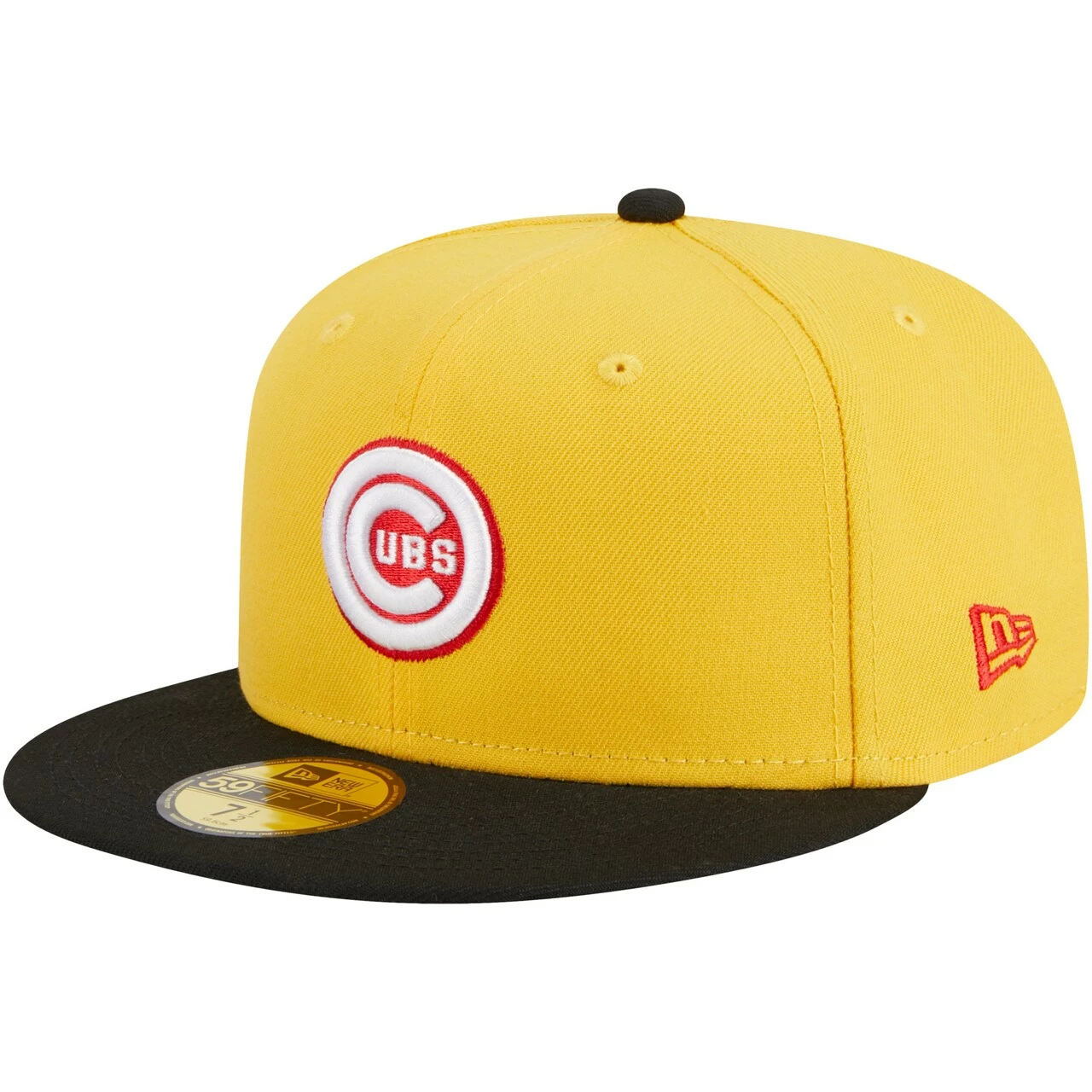 Men's Chicago Cubs New Era Yellow/Black Grilled 59FIFTY Fitted Hat - Image 3