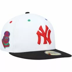 Men's New York Yankees New Era White/Black 1956 World Series Primary Eye 59FIFTY Fitted Hat
