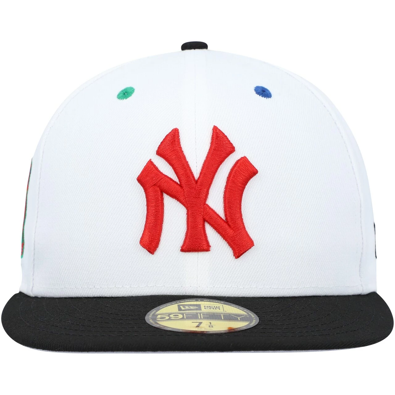 Men's New York Yankees New Era White/Black 1956 World Series Primary Eye 59FIFTY Fitted Hat - Image 2