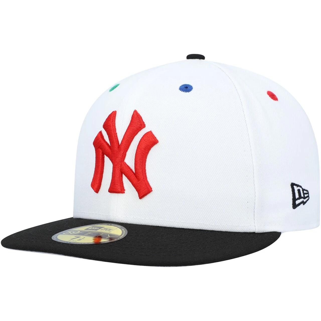 Men's New York Yankees New Era White/Black 1956 World Series Primary Eye 59FIFTY Fitted Hat - Image 3