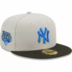 Men's New York Yankees New Era Gray/Black 2009 World Series Undervisor 59FIFTY Fitted Hat