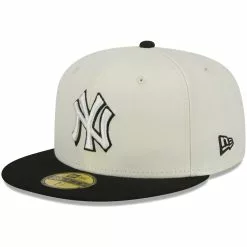 Men's New York Yankees New Era Stone/Black Chrome 59FIFTY Fitted Hat
