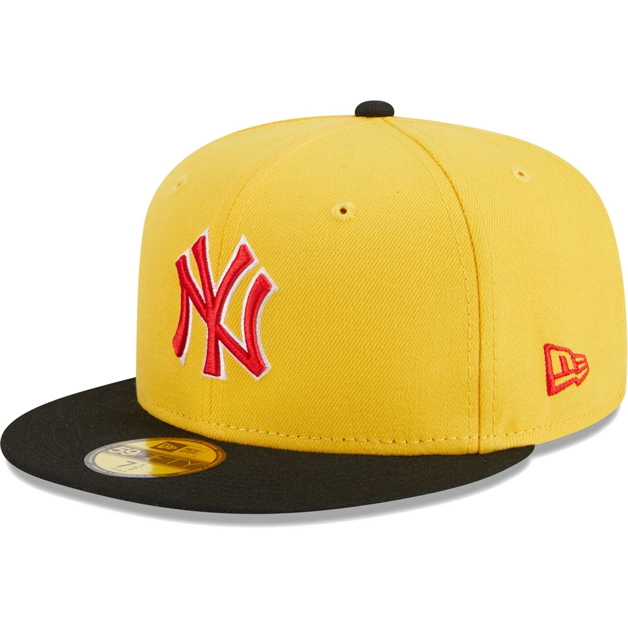 Men's New York Yankees New Era Yellow/Black Grilled 59FIFTY Fitted Hat - Image 3