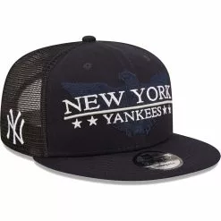 Men's New York Yankees New Era Navy/Black Patriot Trucker 9FIFTY Snapback Hat