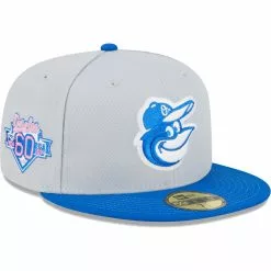 Men's Baltimore Orioles New Era Gray/Blue Dolphin 59FIFTY Fitted Hat
