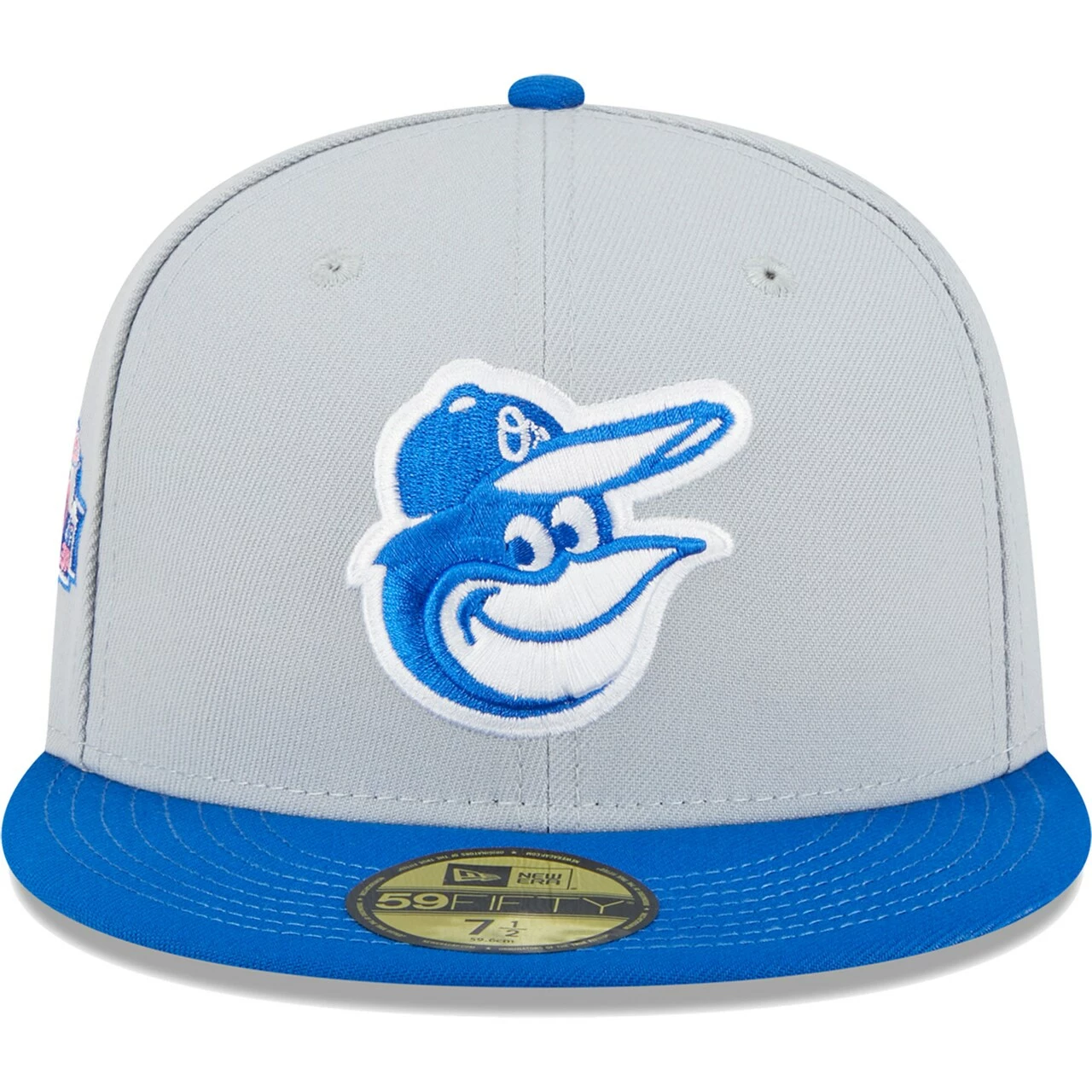 Men's Baltimore Orioles New Era Gray/Blue Dolphin 59FIFTY Fitted Hat - Image 2