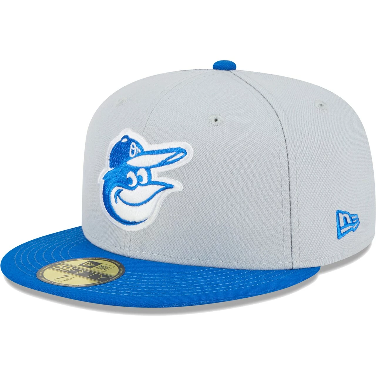 Men's Baltimore Orioles New Era Gray/Blue Dolphin 59FIFTY Fitted Hat - Image 3