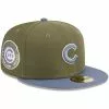 Men's Chicago Cubs New Era Olive/Blue 59FIFTY Fitted Hat