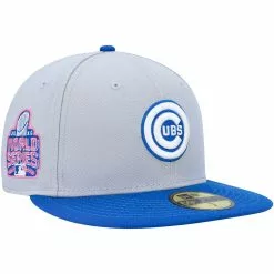 Men's Chicago Cubs New Era Gray/Blue Dolphin 59FIFTY Fitted Hat