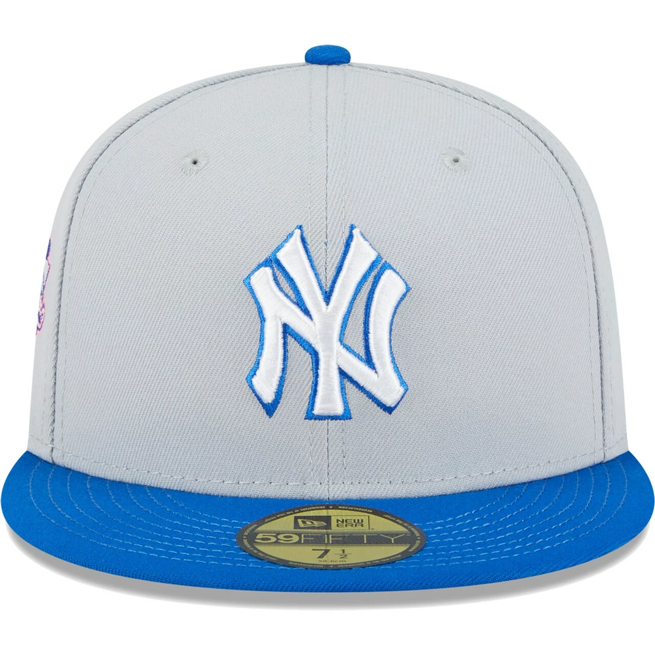 Men's New York Yankees New Era Gray/Blue Dolphin 59FIFTY Fitted Hat - Image 2