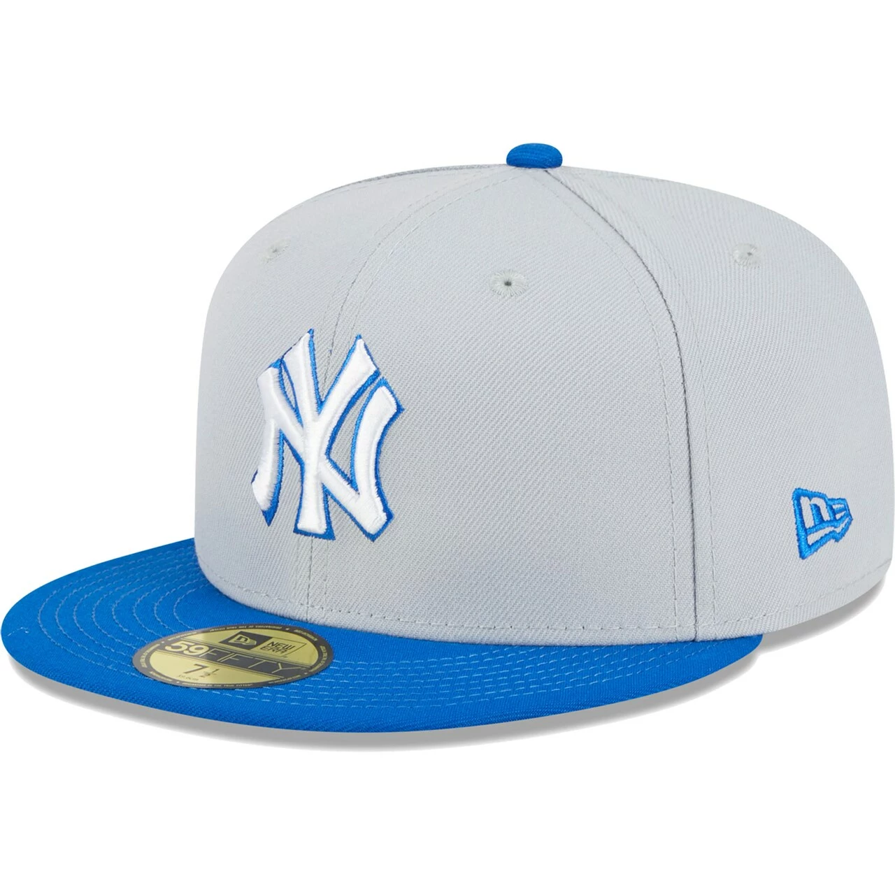 Men's New York Yankees New Era Gray/Blue Dolphin 59FIFTY Fitted Hat - Image 3
