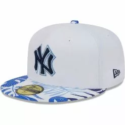 Men's New York Yankees New Era White/Blue Flamingo 59FIFTY Fitted Hat