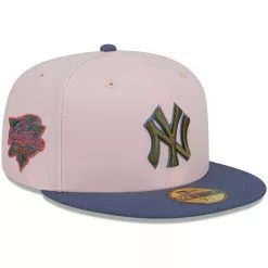 Men's New York Yankees New Era Pink/Blue Olive Undervisor 59FIFTY Fitted Hat