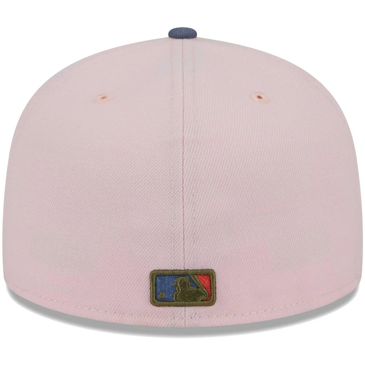 Men's New York Yankees New Era Pink/Blue Olive Undervisor 59FIFTY Fitted Hat - Image 4