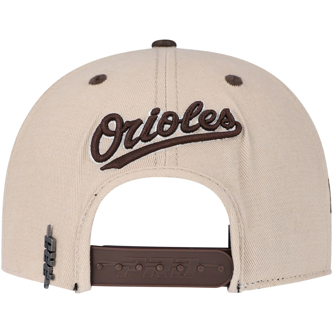 Men's Baltimore Orioles Pro Standard White/Brown Chocolate Ice Cream Drip Snapback Hat - Image 4