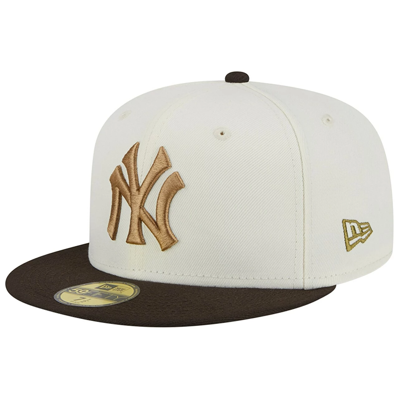 Men's New York Yankees New Era White/Brown 1956 World Series 59FIFTY Fitted Hat - Image 3
