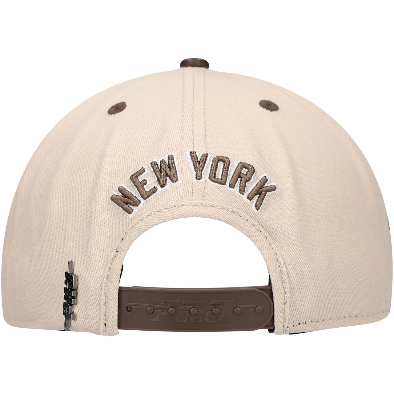 Men's New York Yankees Pro Standard White/Brown Chocolate Ice Cream Drip Snapback Hat - Image 4