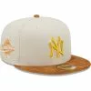 Men's New York Yankees New Era Cream/Brown Corduroy Visor 59FIFTY Fitted Hat