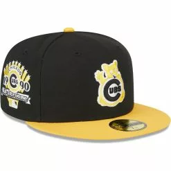 Men's Chicago Cubs New Era Black/Gold 59FIFTY Fitted Hat