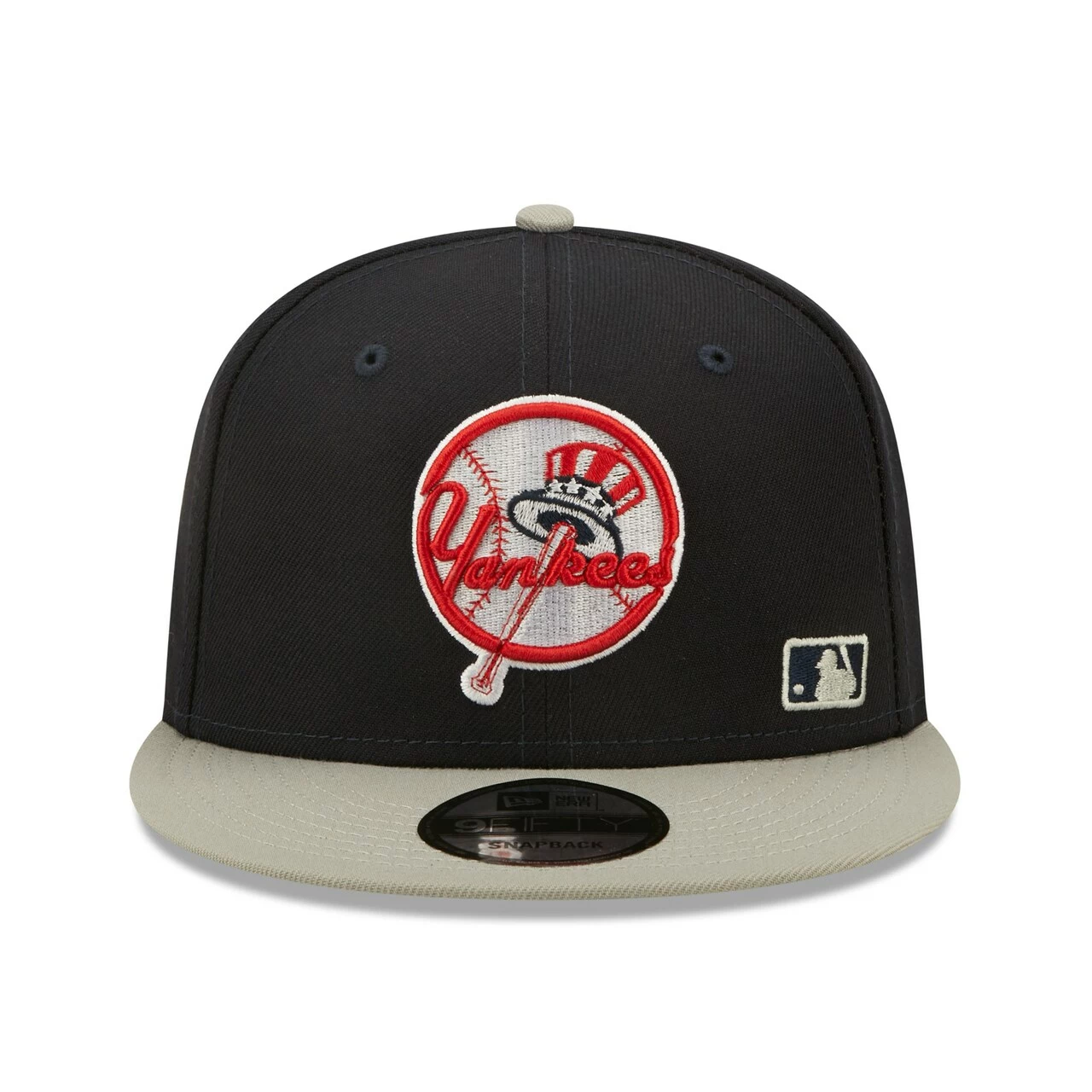 Men's New York Yankees New Era Navy/Gray Flawless 9FIFTY Snapback Hat - Image 2