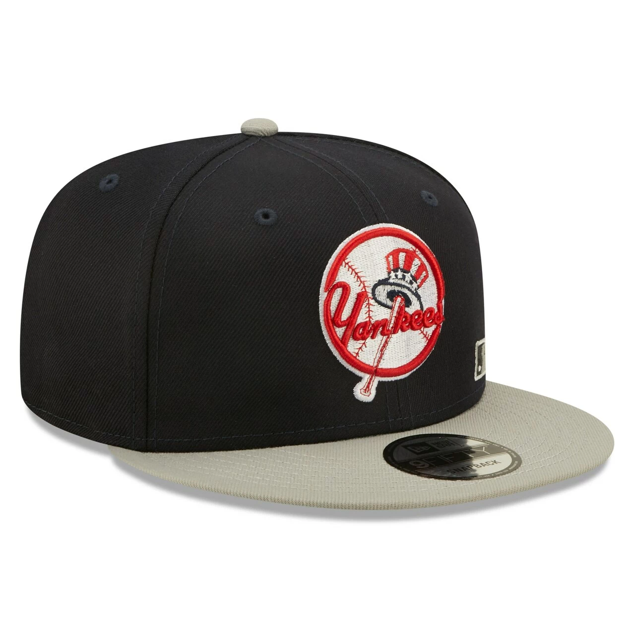 Men's New York Yankees New Era Navy/Gray Flawless 9FIFTY Snapback Hat - Image 3