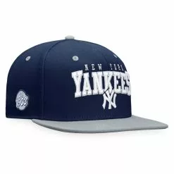 Men's New York Yankees Fanatics Branded Navy/Gray Iconic Lock Up Snapback Hat