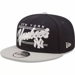 Men's New York Yankees New Era Navy/Gray Team Script 9FIFTY Adjustable Snapback Hat