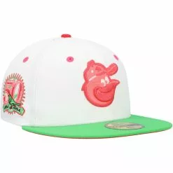 Men's Baltimore Orioles New Era White/Green 50th Anniversary Watermelon Lolli 59FIFTY Fitted Hat