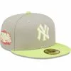 Men's New York Yankees New Era Gray/Green 45th Anniversary Cyber 59FIFTY Fitted Hat