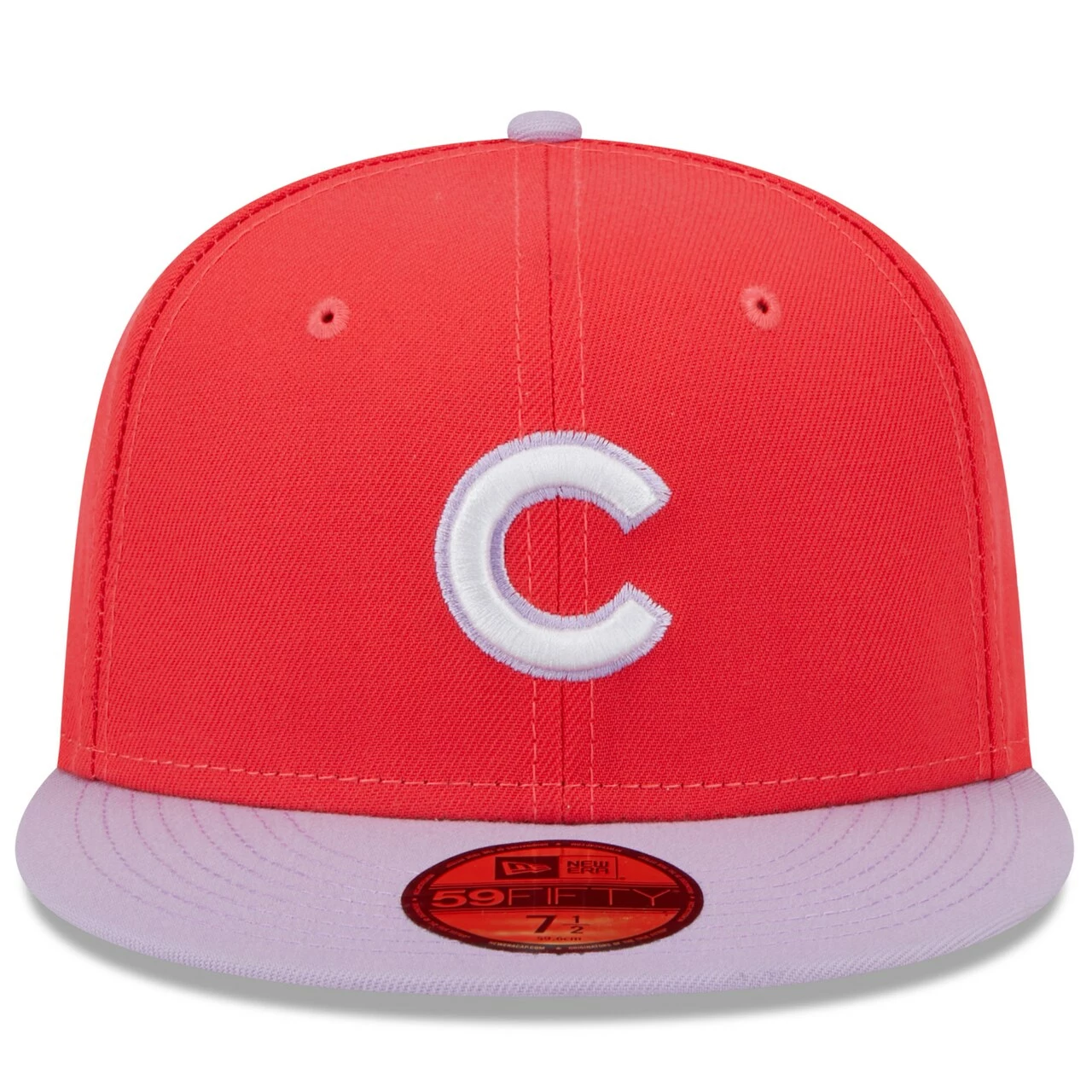 Men's Chicago Cubs New Era Red/Lavender Spring Color Two-Tone 59FIFTY Fitted Hat - Image 2