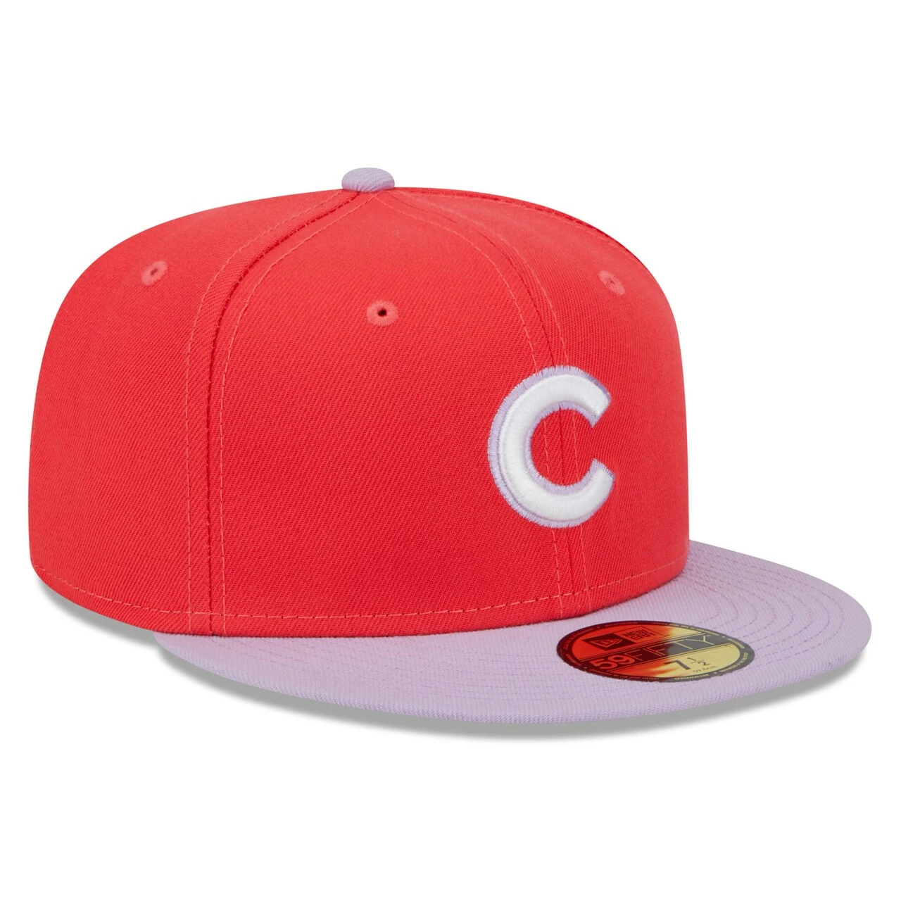 Men's Chicago Cubs New Era Red/Lavender Spring Color Two-Tone 59FIFTY Fitted Hat - Image 3