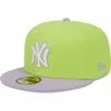 Men's New York Yankees New Era Neon Green/Lavender Spring Color Two-Tone 59FIFTY Fitted Hat