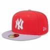 Men's New York Yankees New Era Red/Lavender Spring Color Two-Tone 59FIFTY Fitted Hat