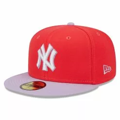 Men's New York Yankees New Era Red/Lavender Spring Color Two-Tone 59FIFTY Fitted Hat