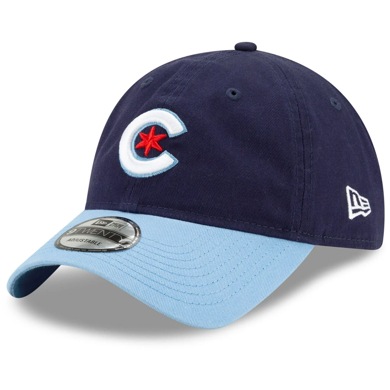 Men's Chicago Cubs New Era Navy/Light Blue 2021 City Connect 9TWENTY Adjustable Hat