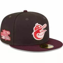 Men's Baltimore Orioles New Era Brown/Maroon Chocolate Strawberry 59FIFTY Fitted Hat