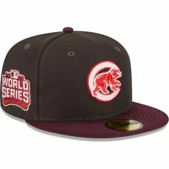 Men's Chicago Cubs New Era Brown/Maroon Chocolate Strawberry 59FIFTY Fitted Hat