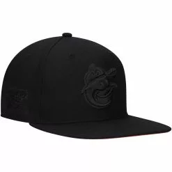 Men's Baltimore Orioles '47 Black On Black Sure Shot Captain Snapback Hat