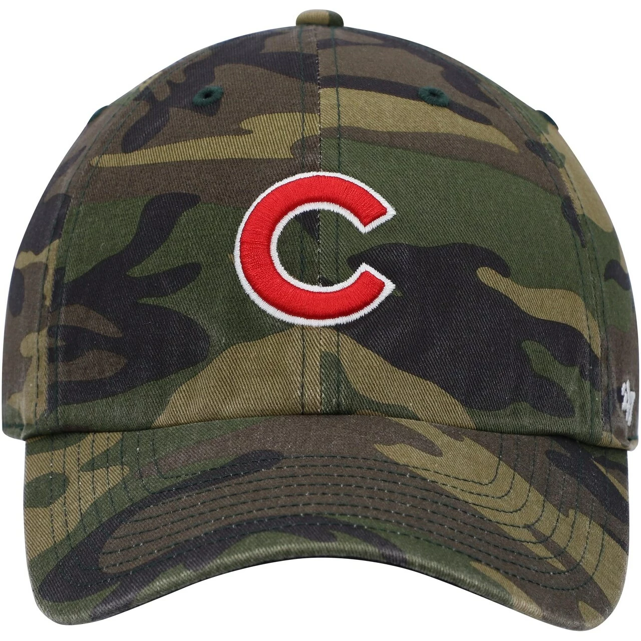 Men's Chicago Cubs '47 Camo Logo Clean Up Adjustable Hat - Image 2