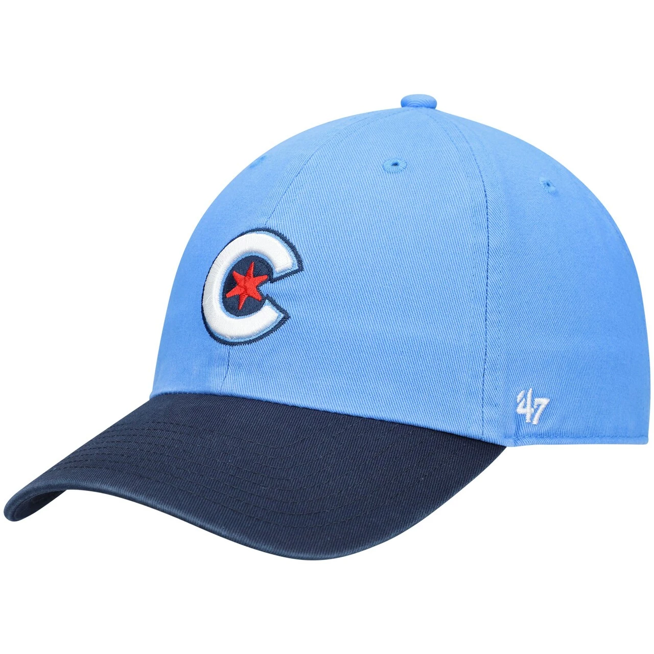 Men's Chicago Cubs '47 Light Blue City Connect Clean Up Adjustable Hat - Image 3