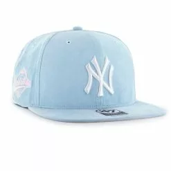 Men's New York Yankees '47 Light Blue Ultra Suede Captain Snapback Hat