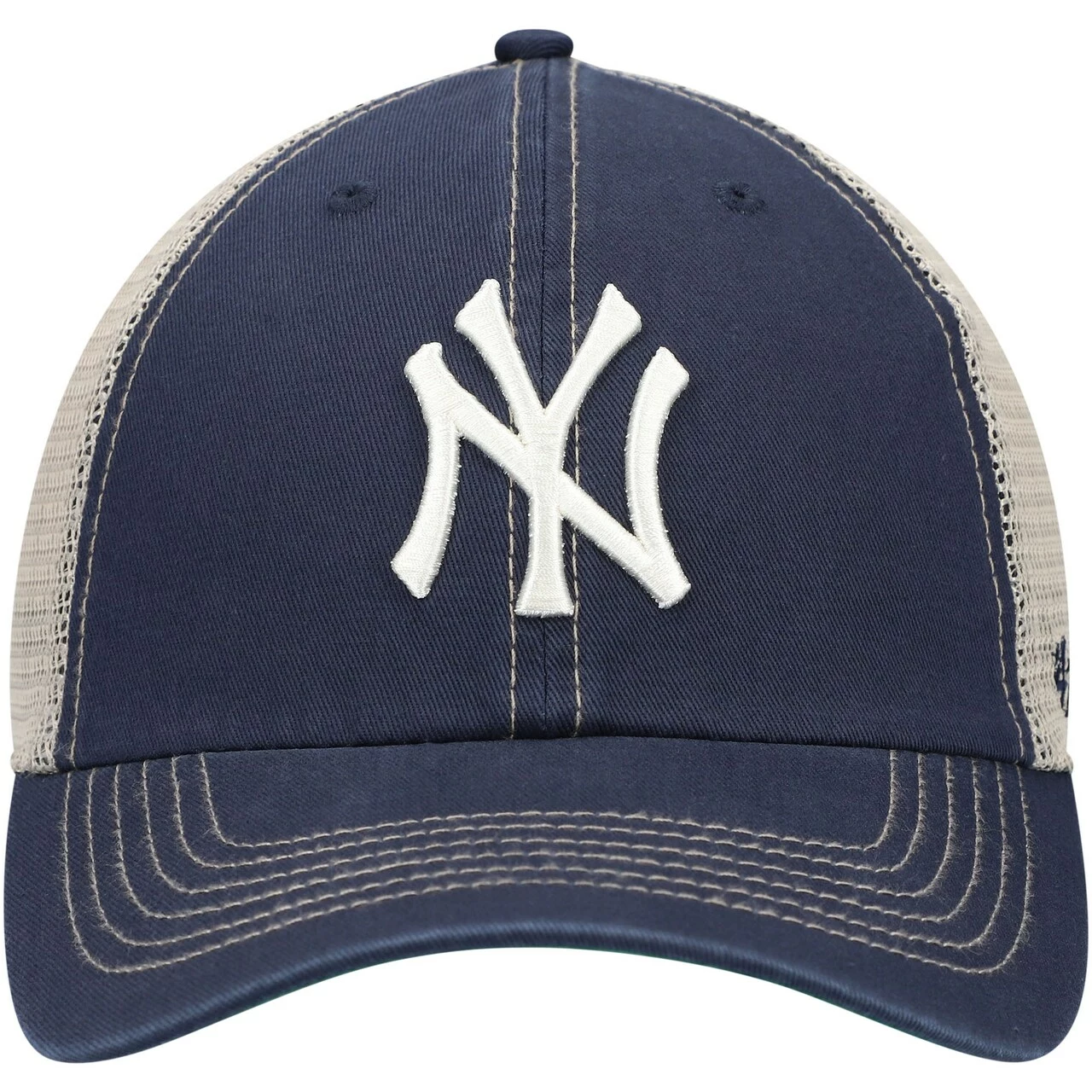 Men's New York Yankees '47 Navy Trawler Clean Up Trucker Snapback Hat - Image 2