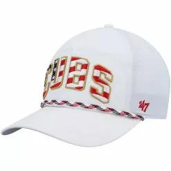 Men's Chicago Cubs '47 White Flag Flutter Hitch Snapback Hat