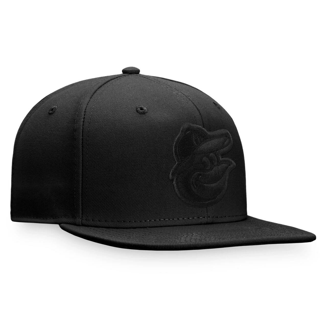 Men's Baltimore Orioles Fanatics Branded Black On Black Snapback Hat - Image 3