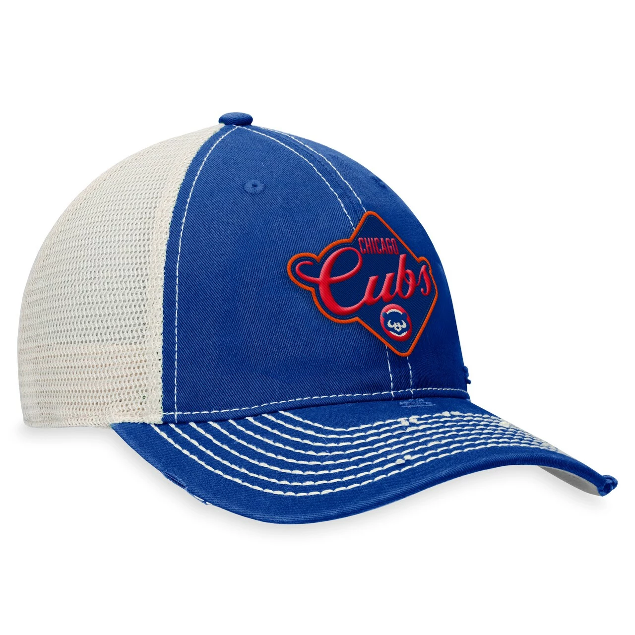 Men's Chicago Cubs Fanatics Branded Royal Heritage Trucker Snapback Hat - Image 3