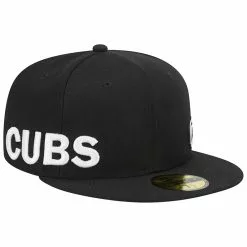 Men's Chicago Cubs New Era Black Jersey 59FIFTY Fitted Hat
