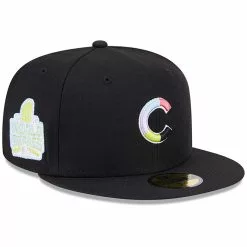 Men's Chicago Cubs New Era Black Multi-Color Pack 59FIFTY Fitted Hat